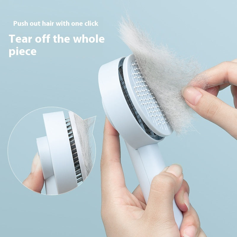 Self-Cleaning Pet Grooming Brush for Dogs & Cats - Hair Removal & Massage