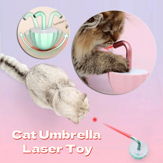 Smart Cat Umbrella Laser Toy: Interactive, USB-Charged Fun for Active Kittens