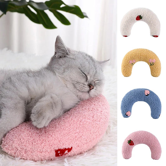 U-Shaped Pet Pillow for Cats & Dogs - Cozy Neck Support & Deep Sleep